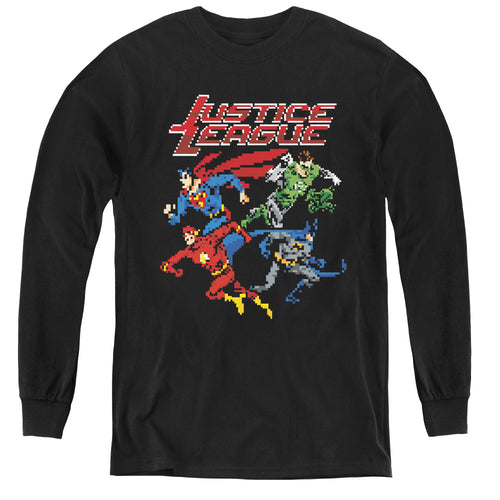 Justice League Pixel League Youth Long Sleeve T-Shirt