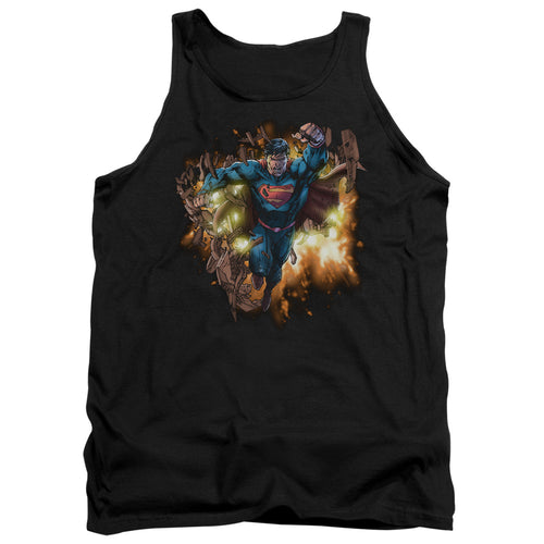 Superman Blasting Through Tank Top