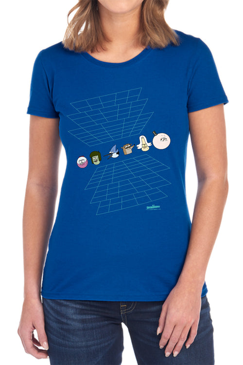 Regular Show Regular Grid Womens T-Shirt