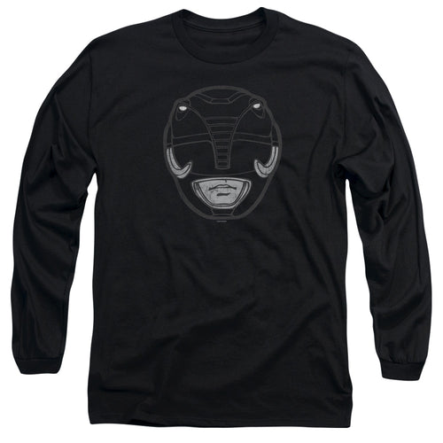 Mighty Morphin Power Rangers Black Ranger Mask Long Sleeve T-Shirt