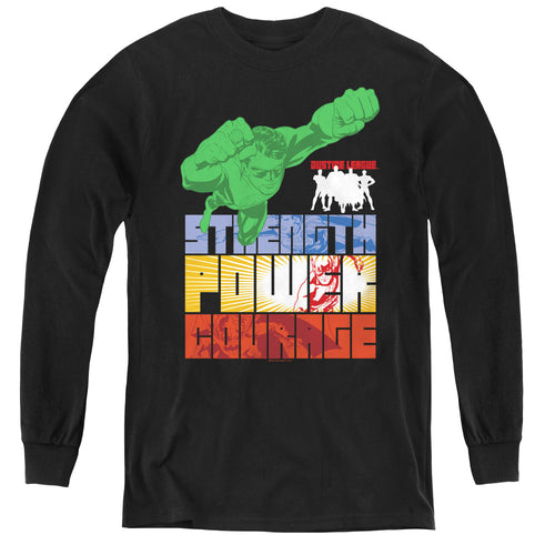 Justice League Heroic Qualities Youth Long Sleeve T-Shirt