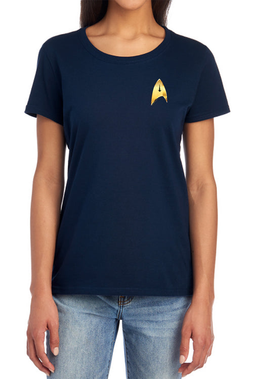 Star Trek Command Badge Womens T-Shirt