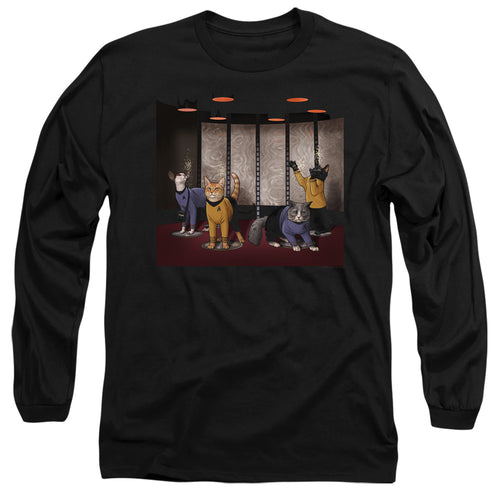 Star Trek Cats Beam Meow Up Long Sleeve T-Shirt