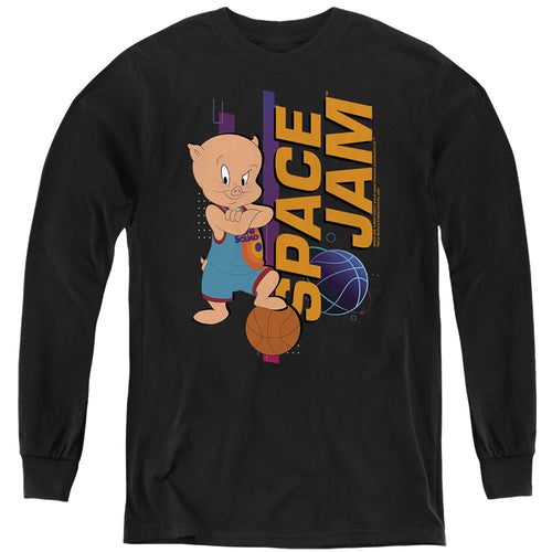 Space Jam Porky Standing Youth Long Sleeve T-Shirt