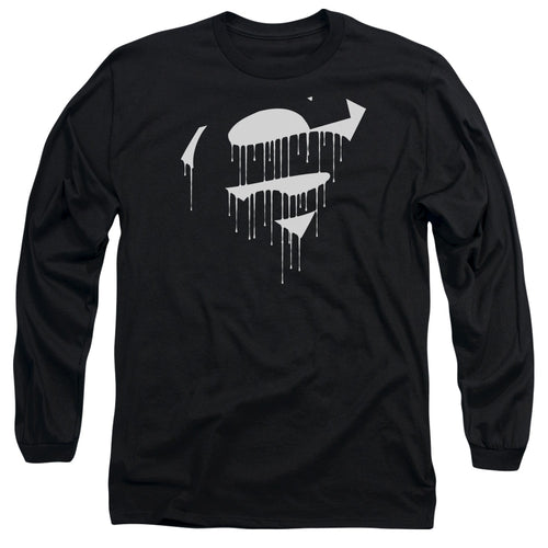 Superman Dripping Shield Long Sleeve T-Shirt
