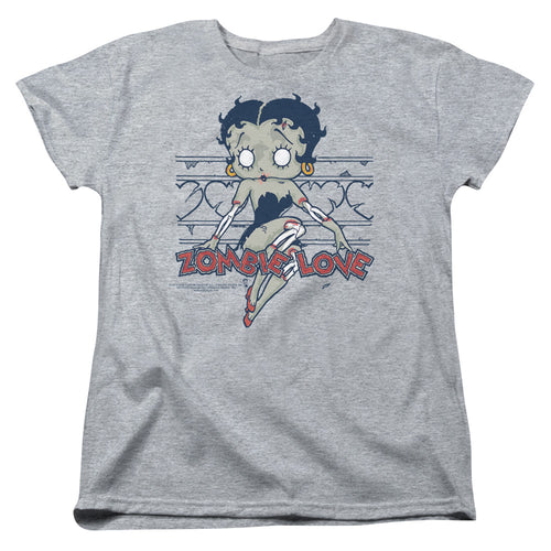 Betty Boop Zombie Pinup Womens T-Shirt