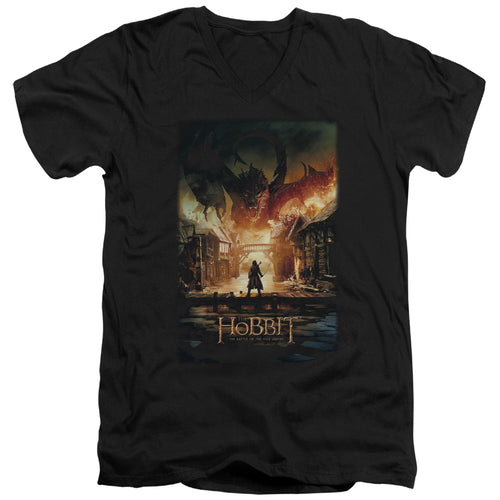 The Hobbit Smaug Poster V-Neck T-Shirt