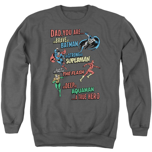 Justice League Dad Hero Crewneck Sweatshirt