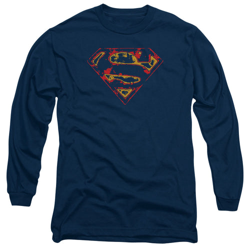 Superman Super Distressed Long Sleeve T-Shirt