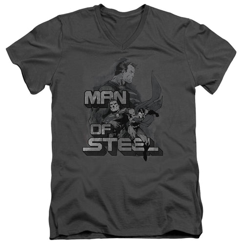 Superman Steel Poses V-Neck T-Shirt