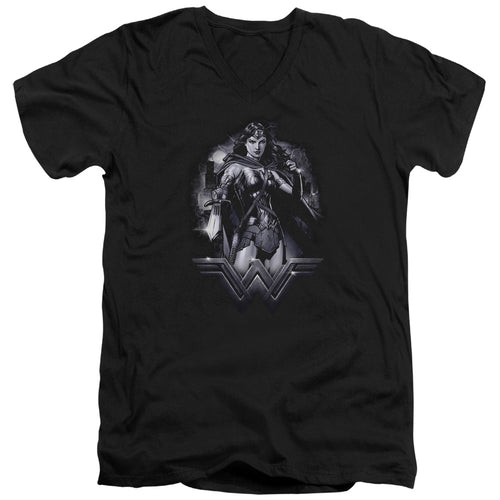Batman v Superman Rainy Night V-Neck T-Shirt