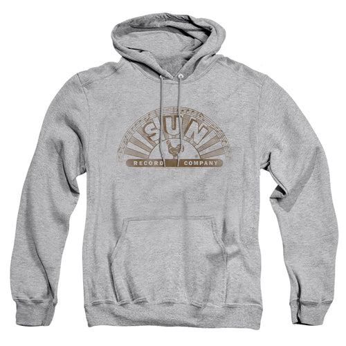 Sun Records Half Logo Distressed Pullover Hoodie