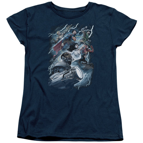 Justice League Ride The Lightening Womens T-Shirt