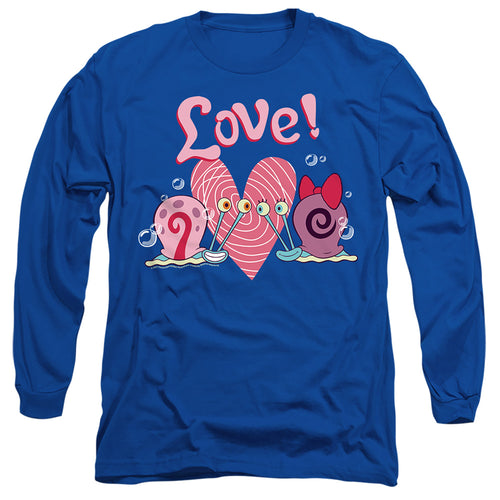 Spongebob Squarepants Valentine's Love with Gary and Snellie Long Sleeve T-Shirt