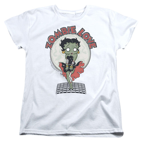 Betty Boop Breezy Zombie Love Womens T-Shirt