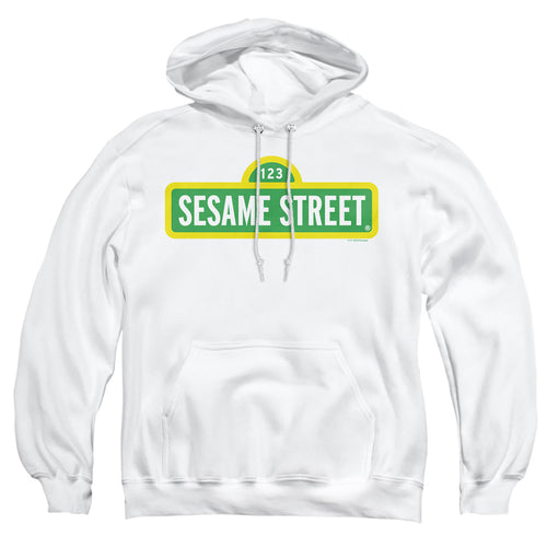 Sesame Street Logo White Pullover Hoodie