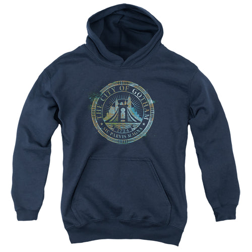 The Batman City of Gotham Seal Youth Hoodie