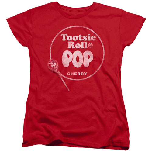 Tootsie Pop Cherry Logo Womens T-Shirt