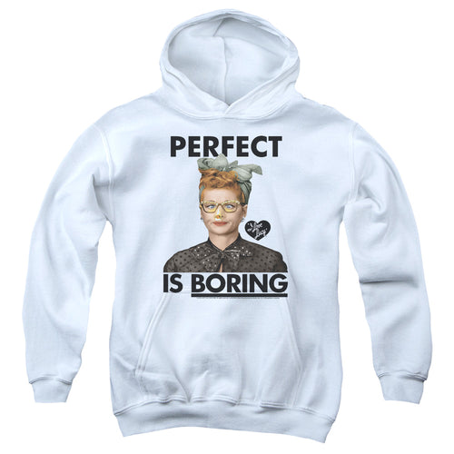 I Love Lucy Perfect Is Boring Youth Hoodie