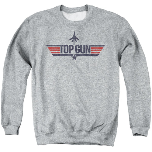 Top Gun Logo Grey Crewneck Sweatshirt