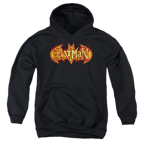 Batman Fiery Shield Youth Hoodie