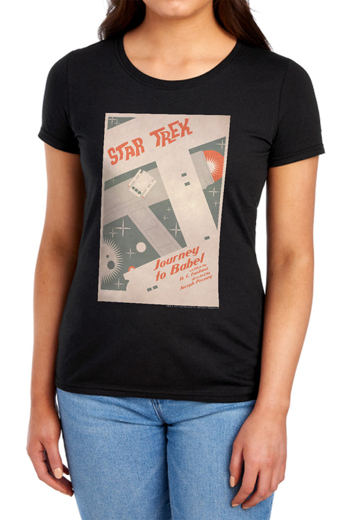 Star Trek Juan Ortiz Journey to Babel Black Womens T-Shirt