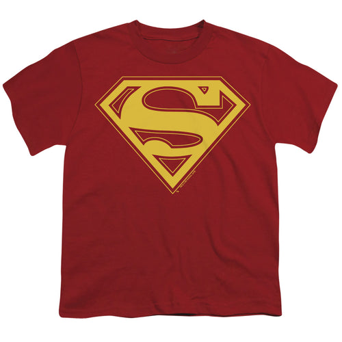 Superman Red & Gold Shield Red Youth/Toddler T-Shirt