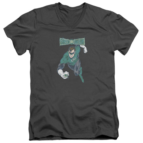 DC Comics Desaturated Green Lantern V-Neck T-Shirt