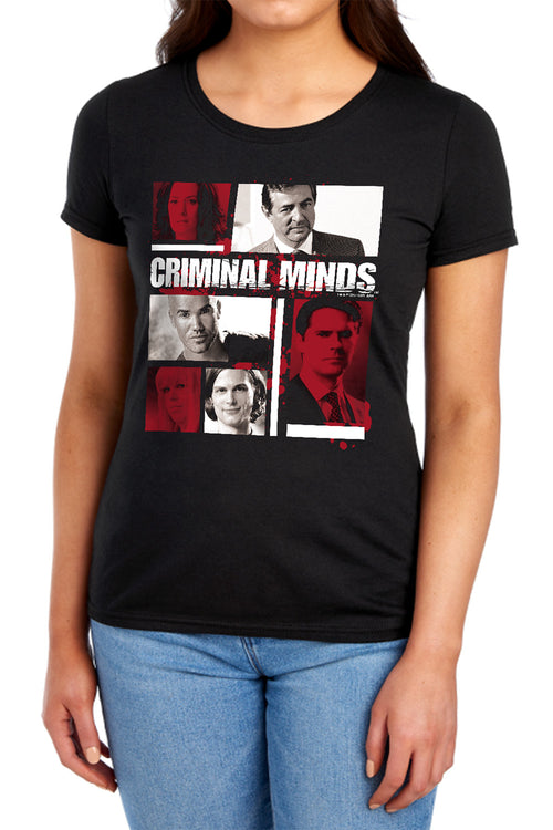 Criminal Minds Character Boxes Womens T-Shirt