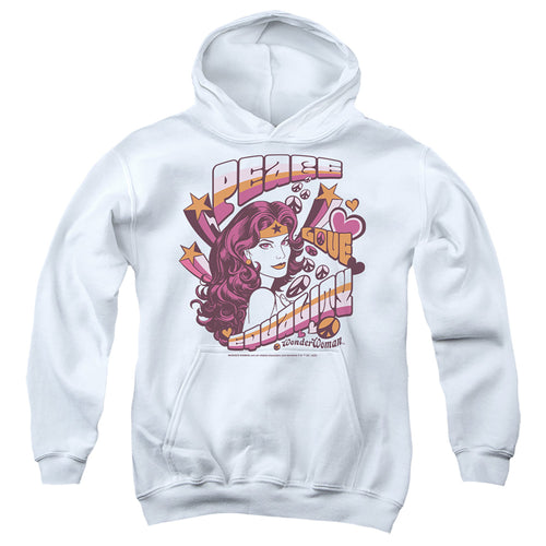 Wonder Woman Peace and Love Youth Hoodie
