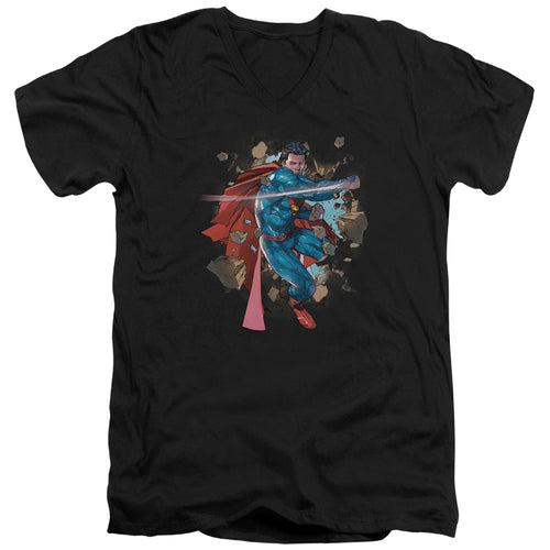Superman Rock Breaker V-Neck T-Shirt