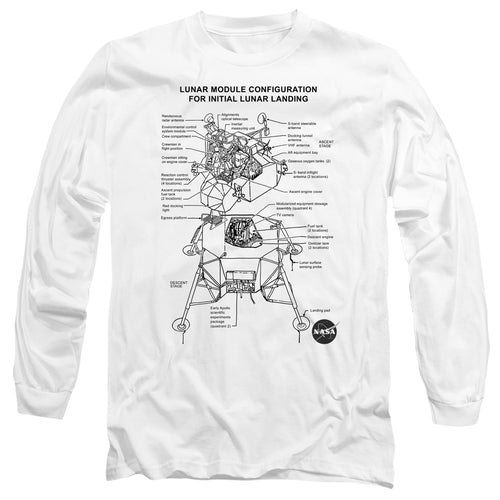 NASA Lunar Module Diagram Long Sleeve T-Shirt