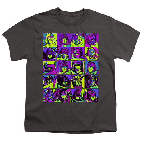 Transformers Squares Charcoal Youth/Toddler T-Shirt