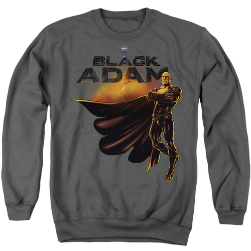 Black Adam Black Adam Logo With Character Crewneck Sweatshirt