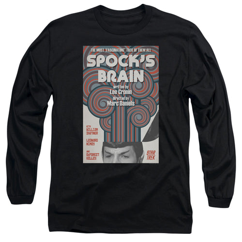 Star Trek Juan Ortiz Spock's Brain Black Long Sleeve T-Shirt