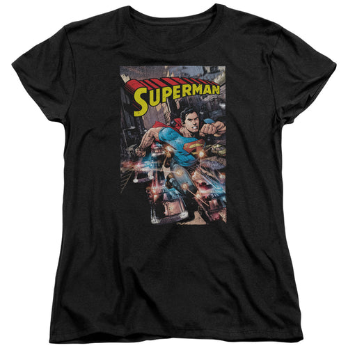 Superman Action One Womens T-Shirt