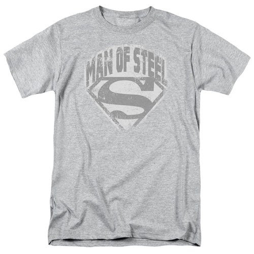 Superman Man of Steel Shield Athletic Heather T-Shirt