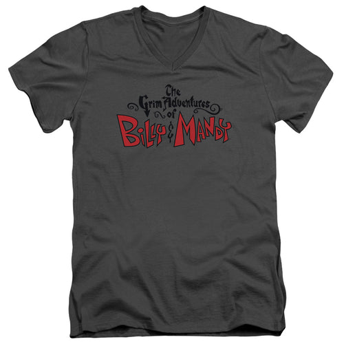 Billy & Mandy Grim Logo V-Neck T-Shirt