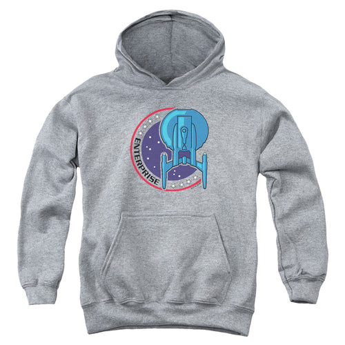 Star Trek Enterprise Patch Grey Youth Hoodie