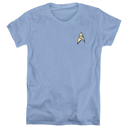Star Trek Science Uniform Womens T-Shirt