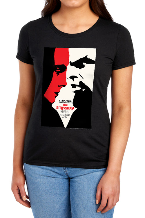 Star Trek The Emissary Black Womens T-Shirt