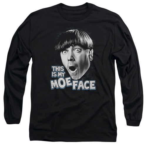 The Three Stooges This Is My Moe Face Long Sleeve T-Shirt