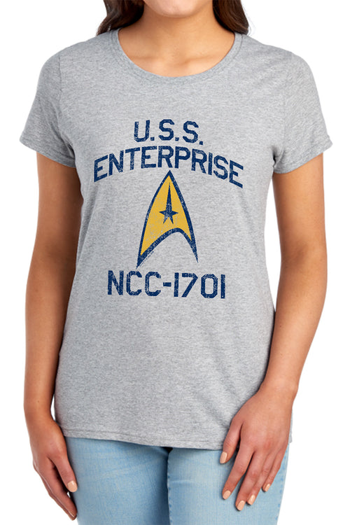Star Trek Enterprise Collegiate Arch Womens T-Shirt
