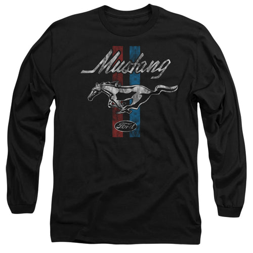 Ford Mustang Stripes Long Sleeve T-Shirt