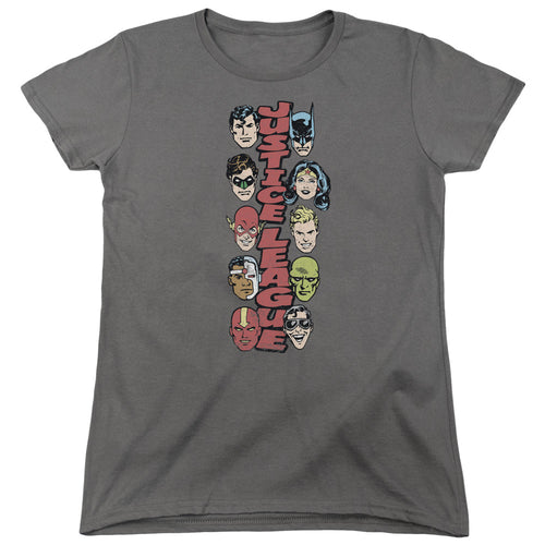 Green Lantern Stacked Justice Womens T-Shirt
