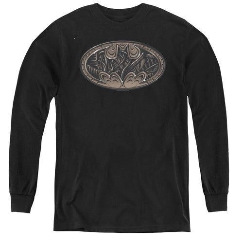 Batman Bio Mech Bat Shield Youth Long Sleeve T-Shirt
