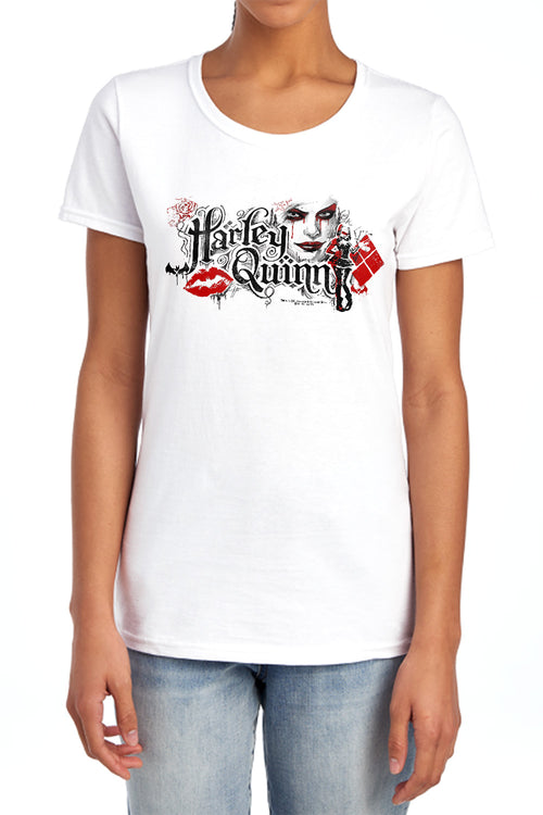 Batman Lips Womens T-Shirt