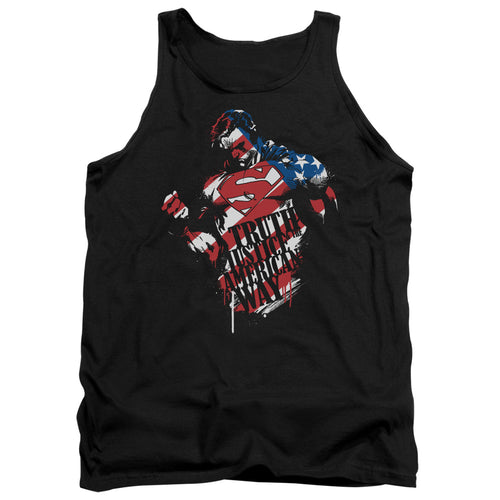 Superman The American Way Text Tank Top