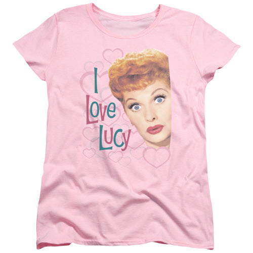 I Love Lucy Open Hearts Womens T-Shirt