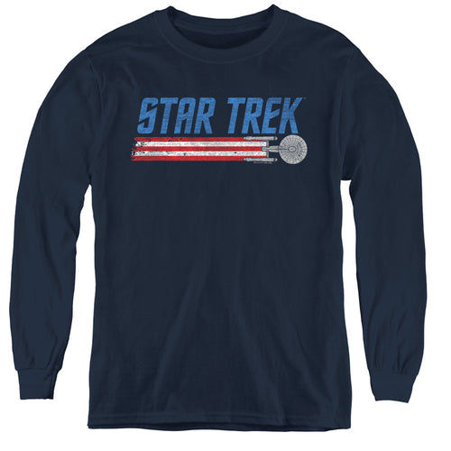 Star Trek Americana Enterprise Youth Long Sleeve T-Shirt